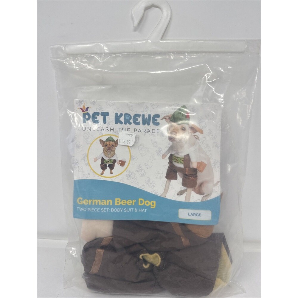 LARGE Pet Krewe German Oktoberfest Dog Costume NEW IN PACKAGE